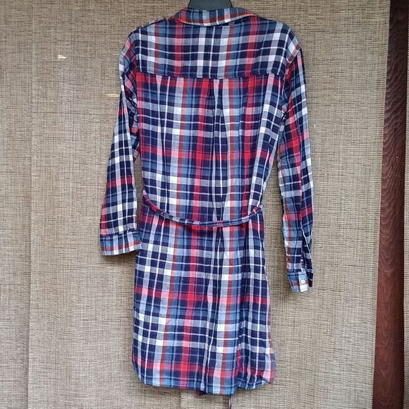 GAP Red and Blue Plaid Cotton Shirt Dress - Picture 5 of 5
